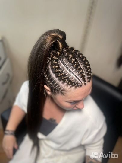 Боксерские косы/брейды/афрохвост/косы в школу