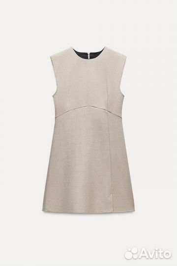 Zara оригинал блестящие мини платье с плечеками