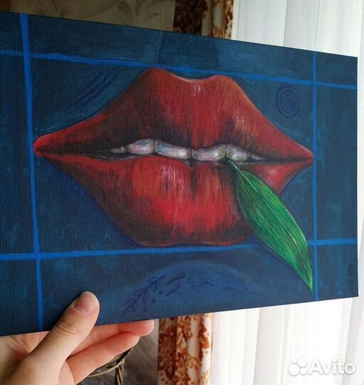 Картина на холсте в раме авторская Интерьерная