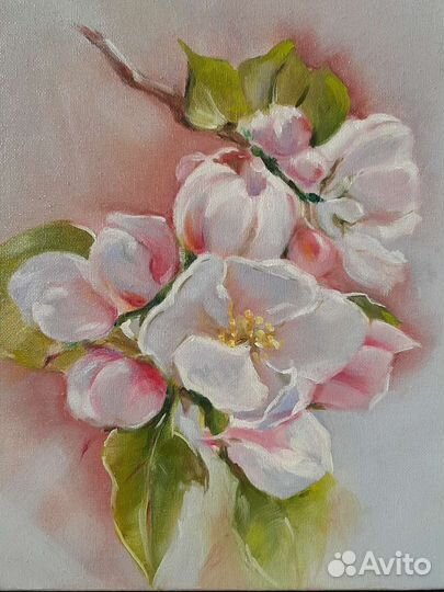 Картина маслом.Весна.цветы