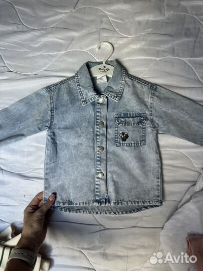 Джинсовая рубашка детская