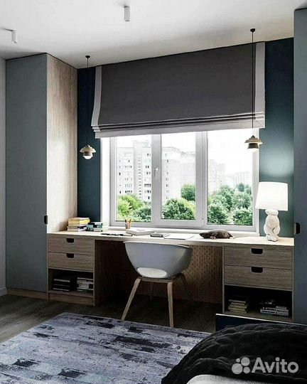 Рабочая зона со шкафом