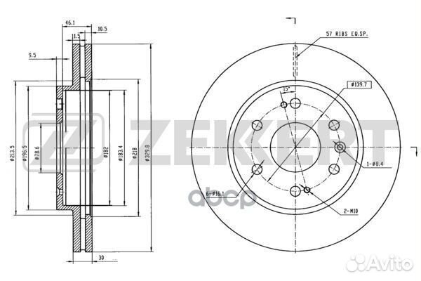 Диск торм. зад. Cadillac Escalade 07- bs-6121 Z