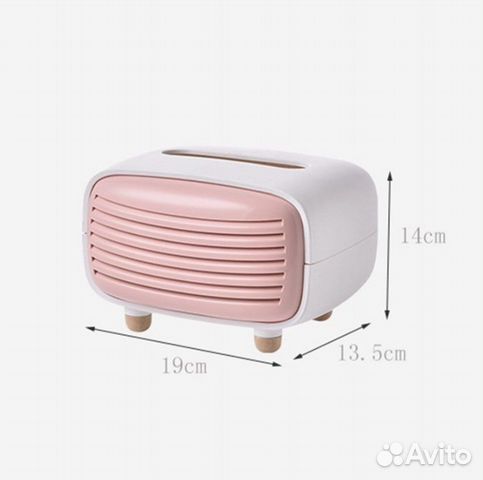 Салфетница ретро радио розовая