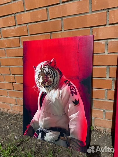 Картины Бык и тигр в кимоно