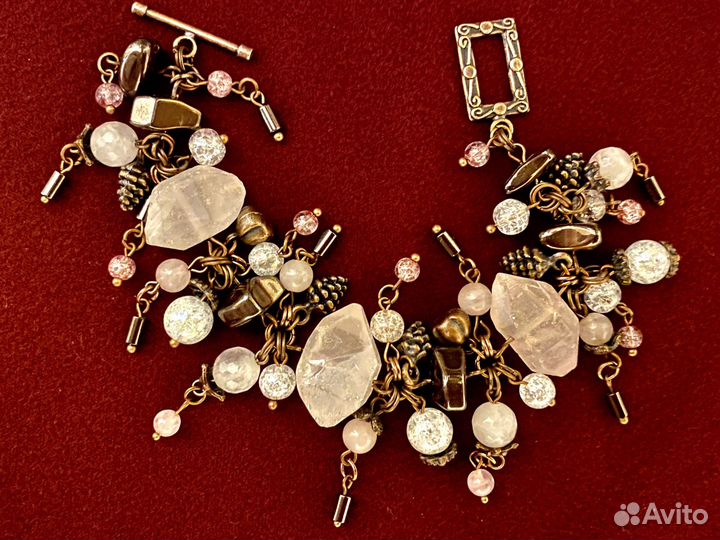 Браслет с самоцветами ручная работа