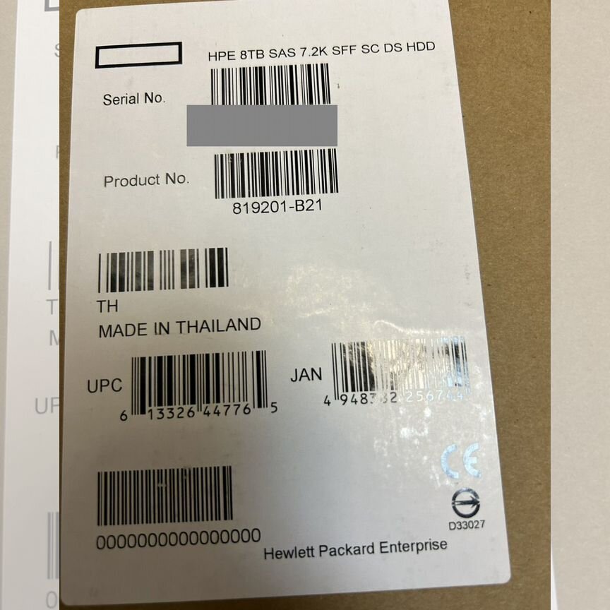 [819201-B21] Жесткий Диск Hp 8tb 3.5820032-001