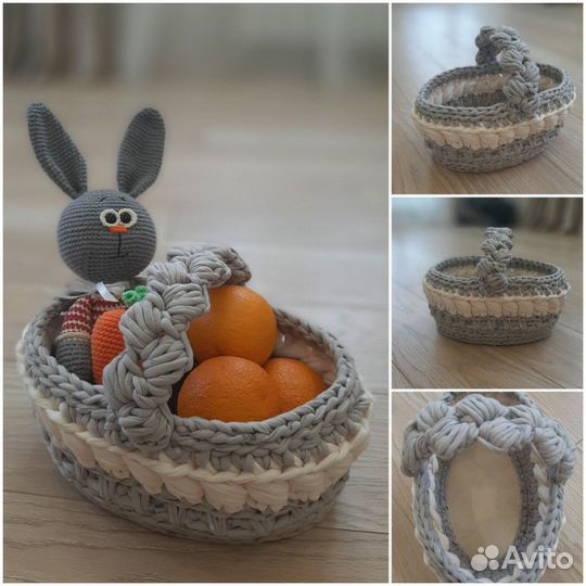 Трикотажная корзинка