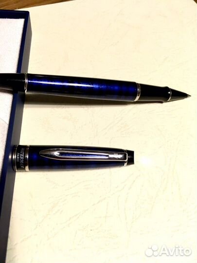 Ручка-роллер Waterman Expert2 blue, футляры blue