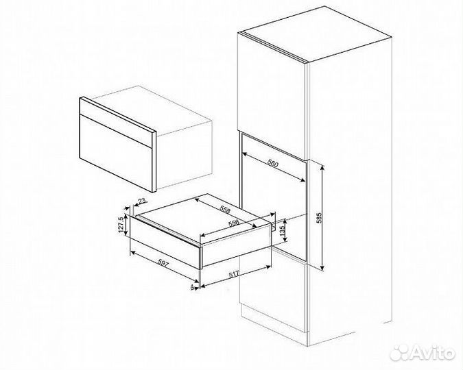 Подогреватель посуды smeg CPR915X