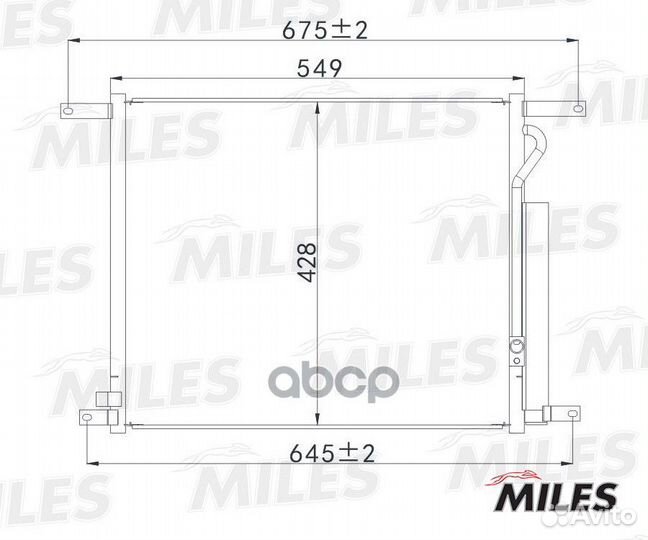 Конденсер chevrolet aveo 1.4 08- accb067 Miles