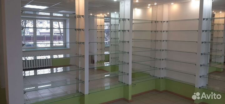 Полка стеклянная с крепежом