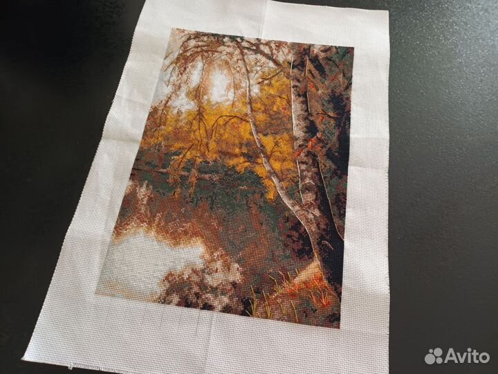 Картина вышивка крестом Осень пришла