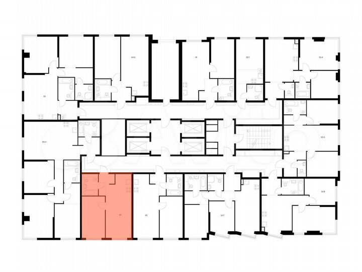 1-к. квартира, 42 м², 16/32 эт.