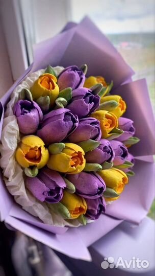 Зефирные тюльпаны. 8 марта букеты