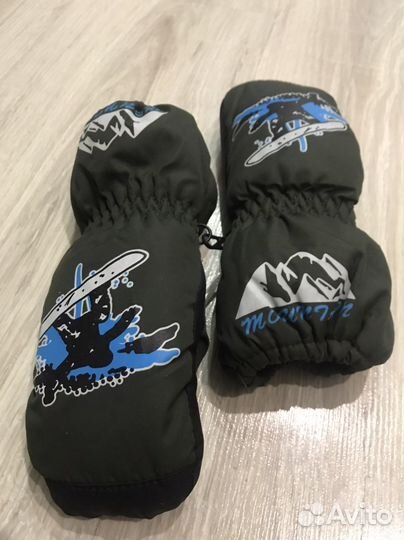 Варежки зимние детские 4-6 лет новые