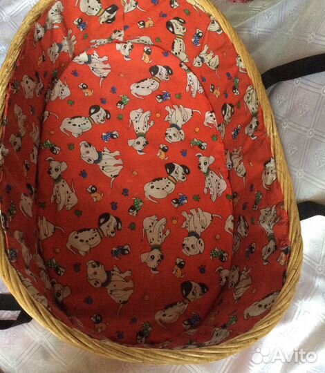 Плетёная корзина с ручками лежанка для собаки