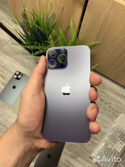 Задняя крышка iPhone xr в корпусе 14 pro фиолетова