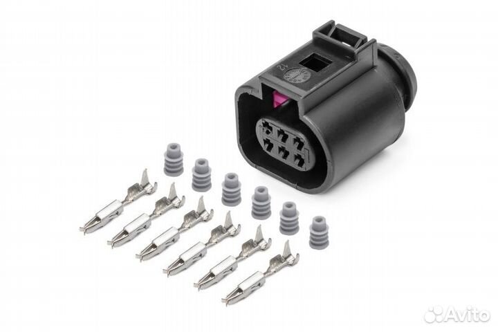 Разъем 1j0973713 6-ти контактный к блок.дрос.засло