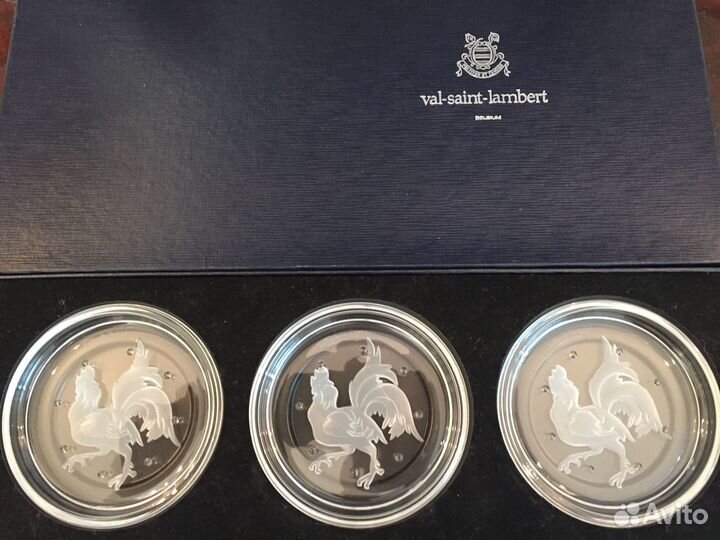 Набор хрустальных розеток (мелочниц) Val-saint-lam