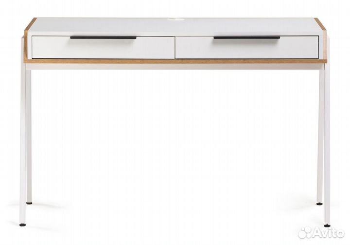 Компьютерный стол Рокс 116х65х77 белый - дуб вотан - белый