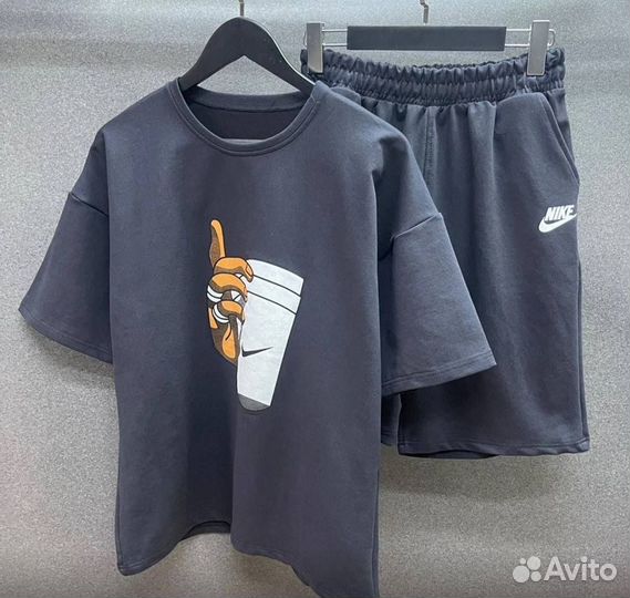 Мужской костюм футболка+шорты Nike