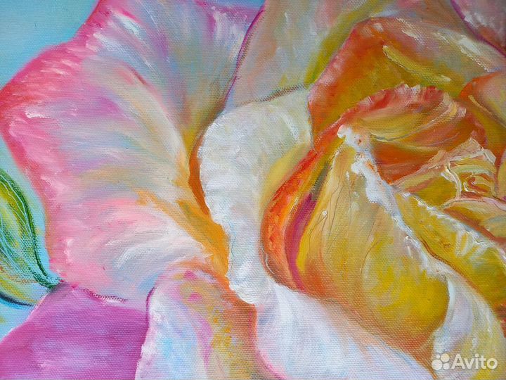Картина маслом на холсте цветы