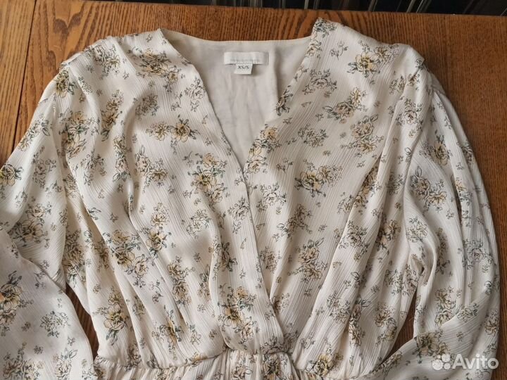 Вечернее платье миди с длинными рукавами 46