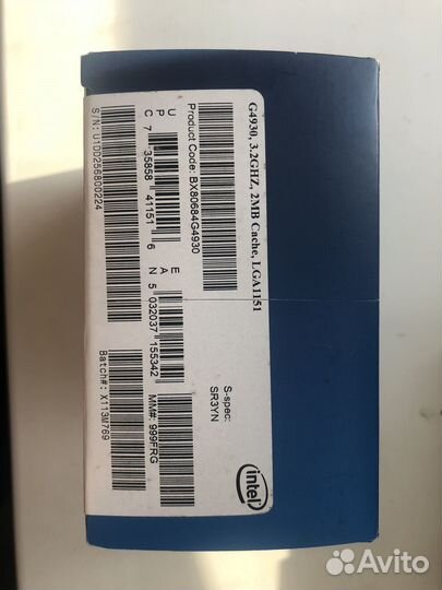 Процессор Intel celeron g4930 3200 Мгц