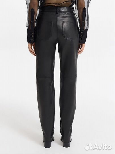 Кожаные брюки женские