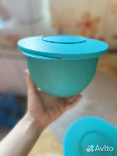 Контейнеры 2 шт голубые tupperware