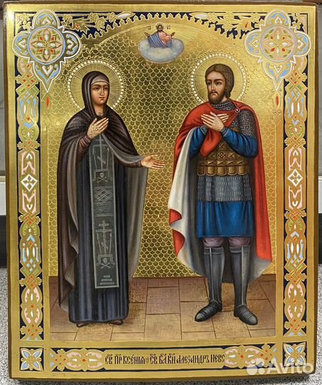 Икона Святые Александр Невский и Преподобная Ксени