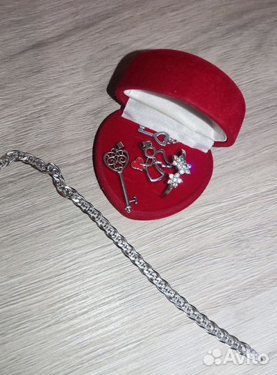 Серебряный браслет и кольцо