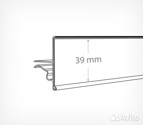 Ценникодержатель на холод. оборуд., 520мм, прозрач