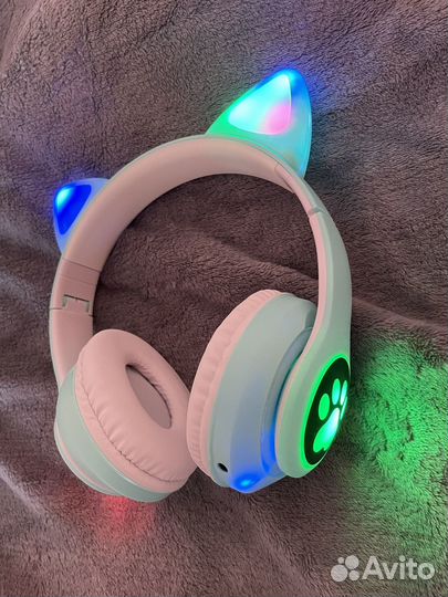 Беспроводные наушники с кошачьими ушками