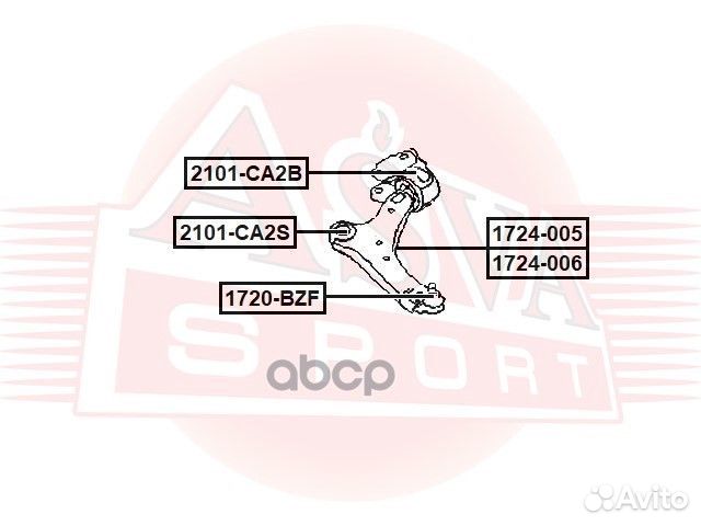 Рычаг R 1724-006 asva