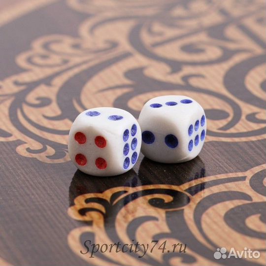 Нарды большие с кожаной вставкой Кроко микс