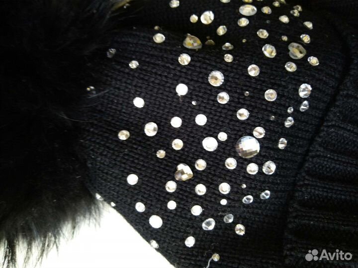 Шикарная зимняя шапка, чистый меринос, 52-56р