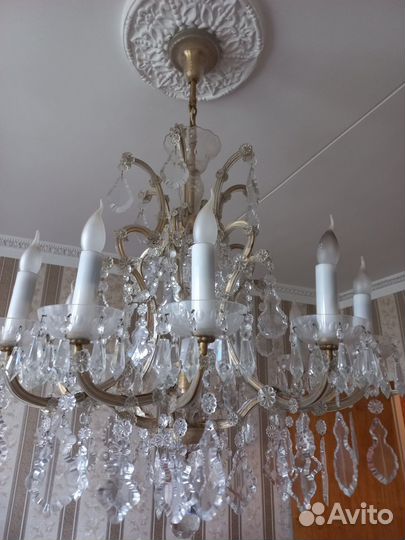 Хрустальная люстра СССР винтажная