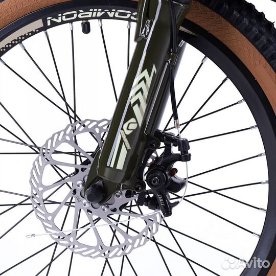 Велосипед зеленый на 20 колёса на ребенка