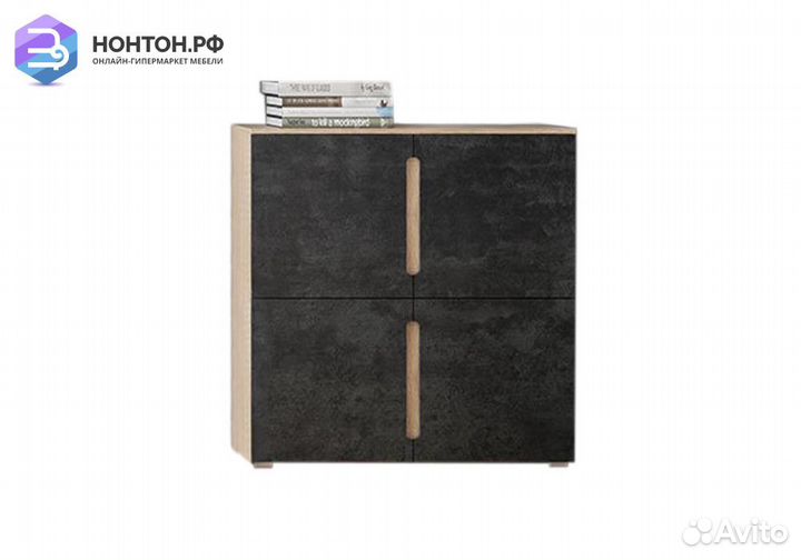 Тумба Ким бетон графит / сонома