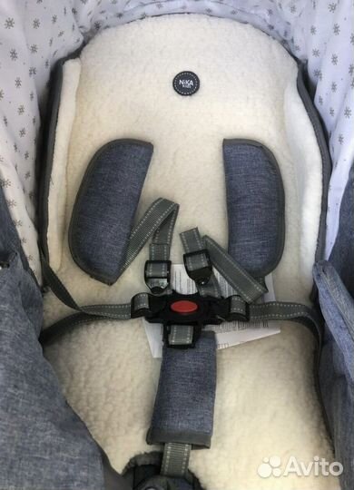 Санки-коляска Nika Ника Детям 7-8K нд7-8K, Джинс