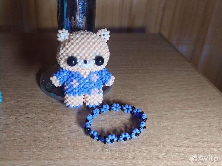 Амигуруми из бисера мишка