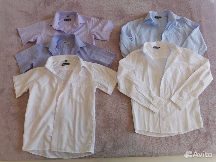 Рубашки школьные для мальчика 122-128
