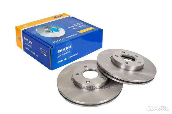 Kraft KT016019 Диск тормозной ford focus II 04- пе