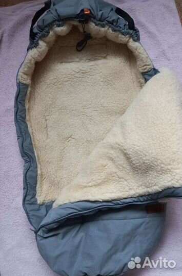 Зимний конверт в коляску на овчине