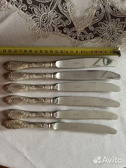 Мельхиоровые ложки, вилки и ножи