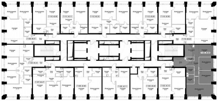 3-к. квартира, 85,7 м², 8/55 эт.