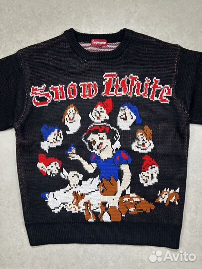 Свитер Supreme Белоснежка и 7 Гномов черный