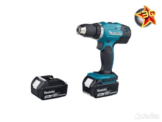 Аккумуляторная дрель-шуруповерт Makita LXT DDF453RFE